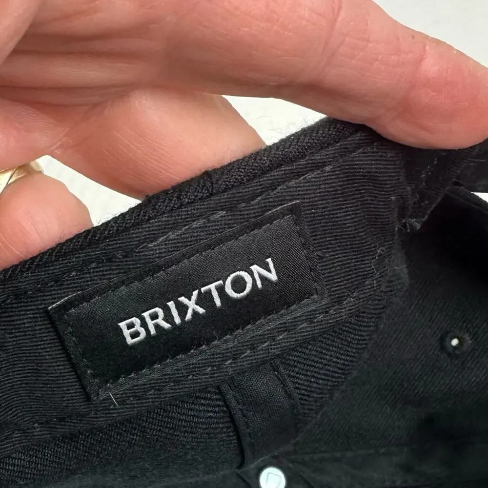 Brixton Supply Oath lll Snap Back Hat Cap Wool Acrylic Blend Black Adjustable
